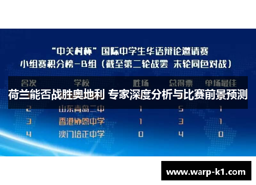 荷兰能否战胜奥地利 专家深度分析与比赛前景预测 荷兰能否战胜奥地利 专家深度分析与比赛前景预测